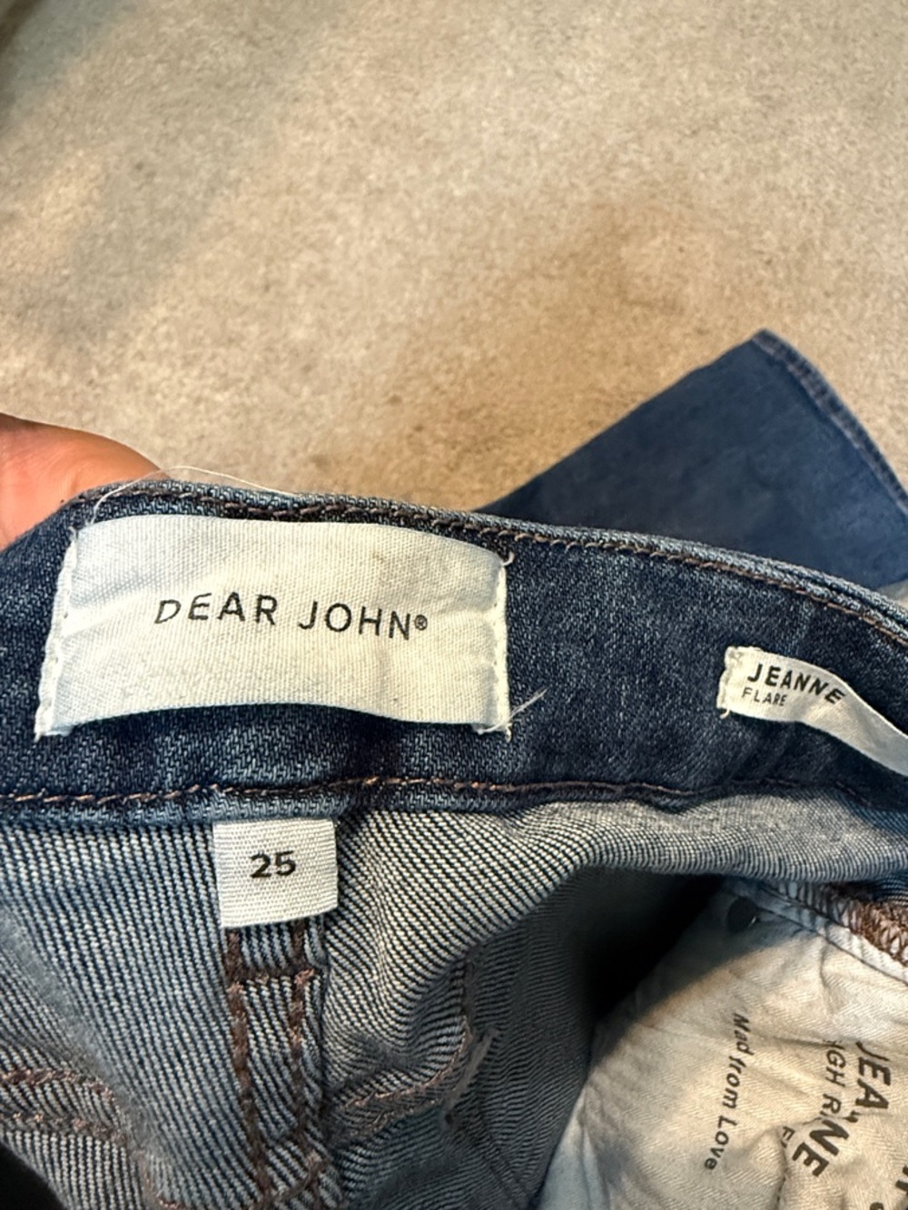 Dear John Dark Wash Jeanne High Rise Flare Jeans Size 25 - Picture 4 of 7